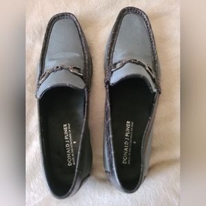 Donald J Pliner Darrin 3-K Dark Gray King Fabric Loafers - Size 11.5
